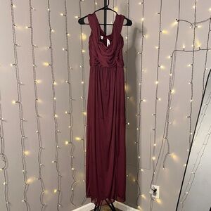 Elegant Burgundy Wedding Dress
